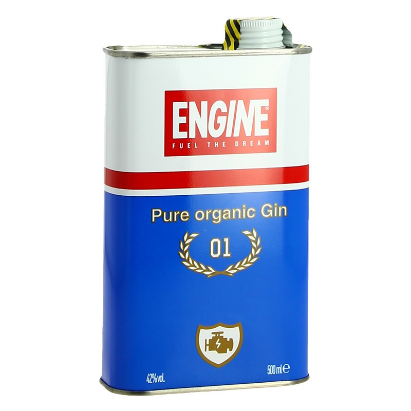Gin Engine bio pur organic gin bidon métallique 50 cl