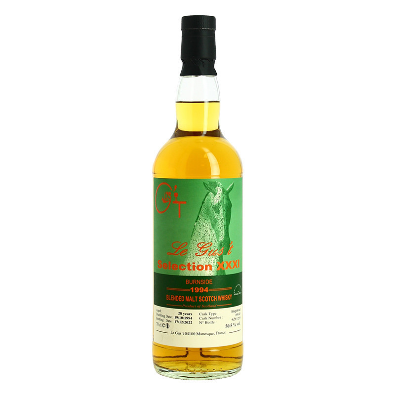 Blended Malt Whisky BURNSIDE 28 Ans 1994-2022 Selection XXXI